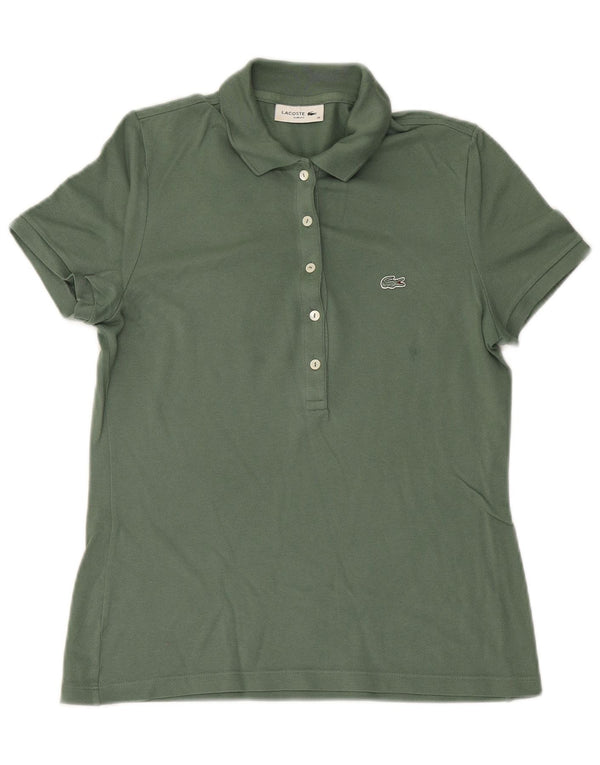 LACOSTE Dame Slim Fit Polo Shirt Størrelse 38 Medium Khaki
