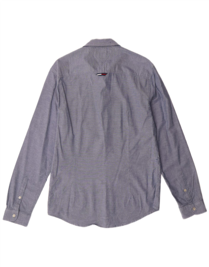 TOMMY HILFIGER Slim Fit skjorte til mænd mellemblå bomuld