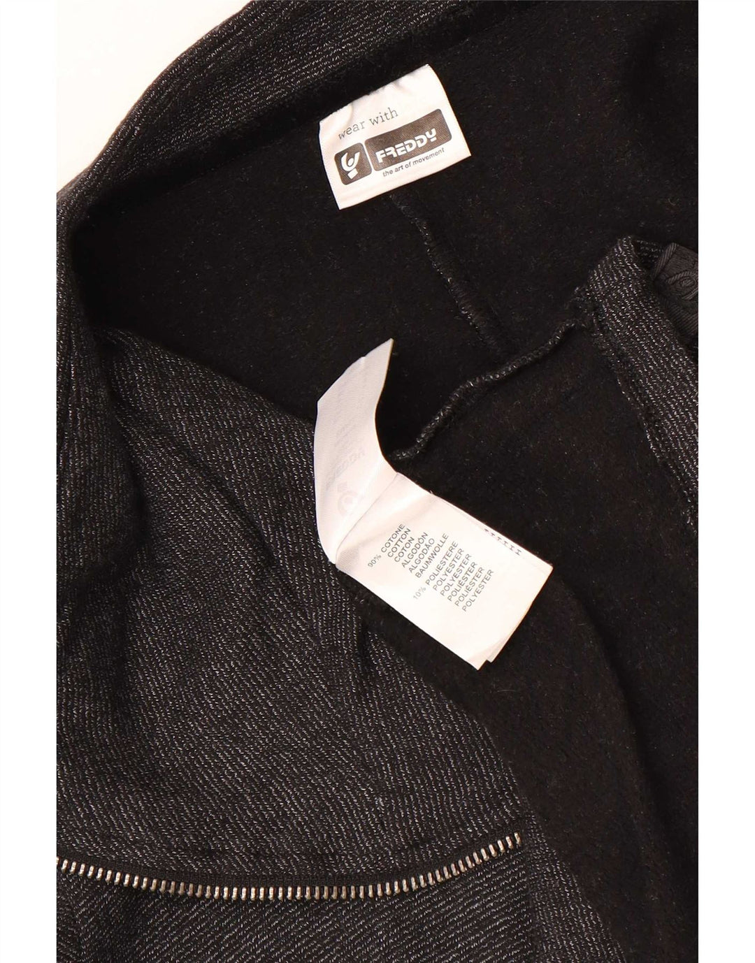 Freddy Womens Oversized træningsdragt Topjakke UK 10 Small Grey Bomuld