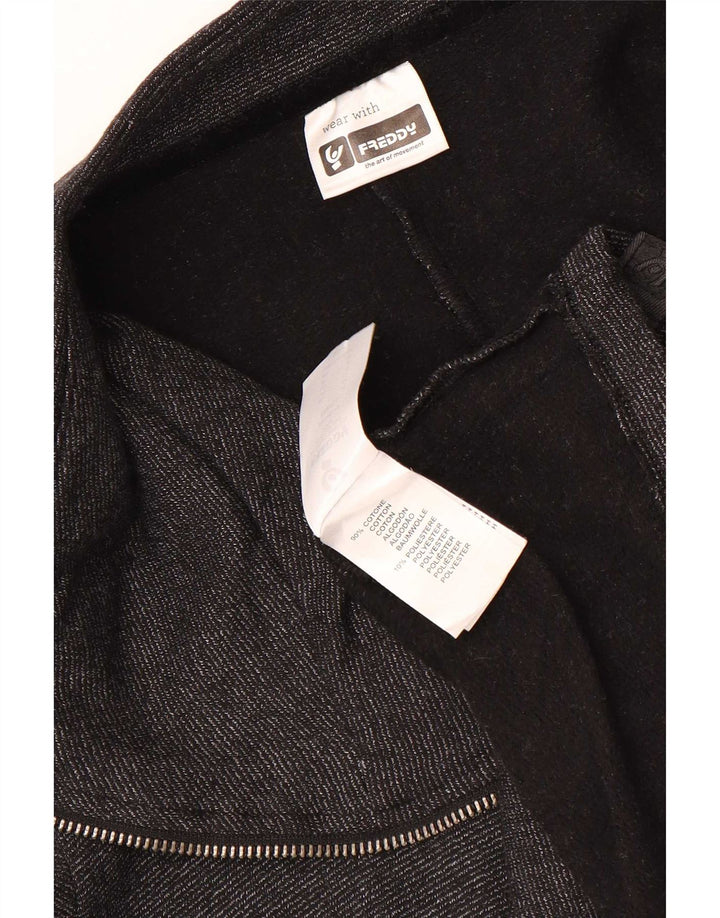 Freddy Womens Oversized træningsdragt Topjakke UK 10 Small Grey Bomuld