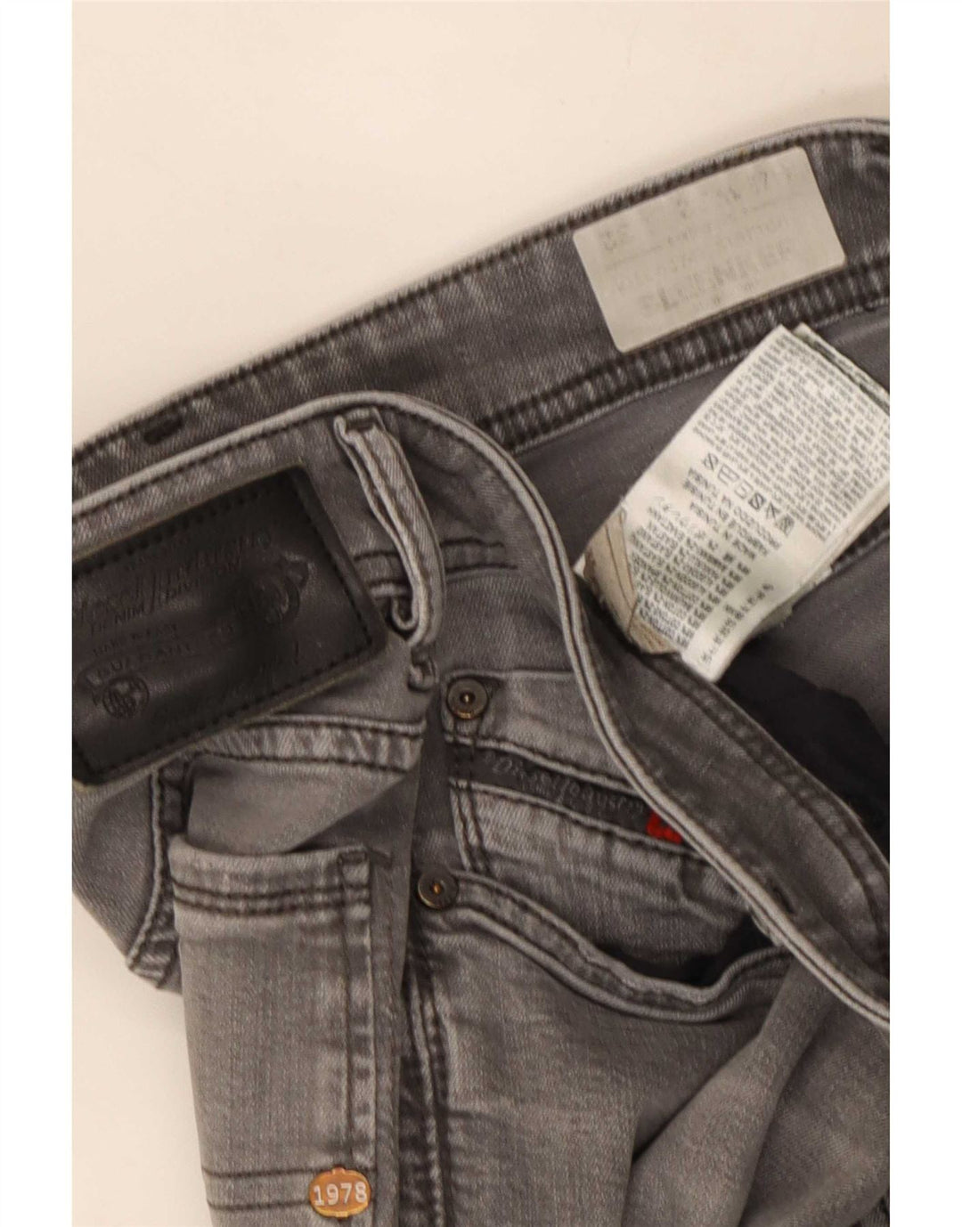 Diesel Herre Sleenker Slim Jeans W32 L32 Grå Bomuld