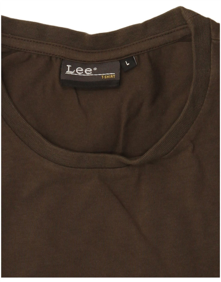 Lee Dame T-Shirt Top UK 14 Large Khaki