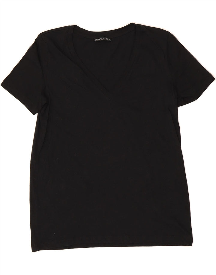 ZARA Mens T-Shirt Top Small Black Cotton Vintage Zara and Second-Hand Zara from Messina Hembry 