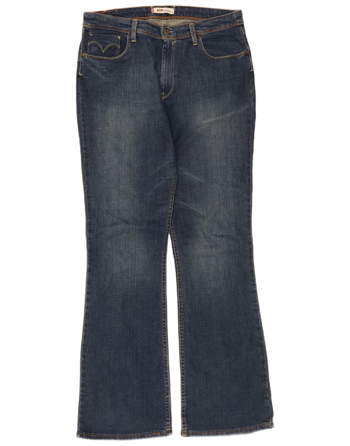 Levi's Dame 629 Bootcut Jeans W34 L32 Blå Bomuld