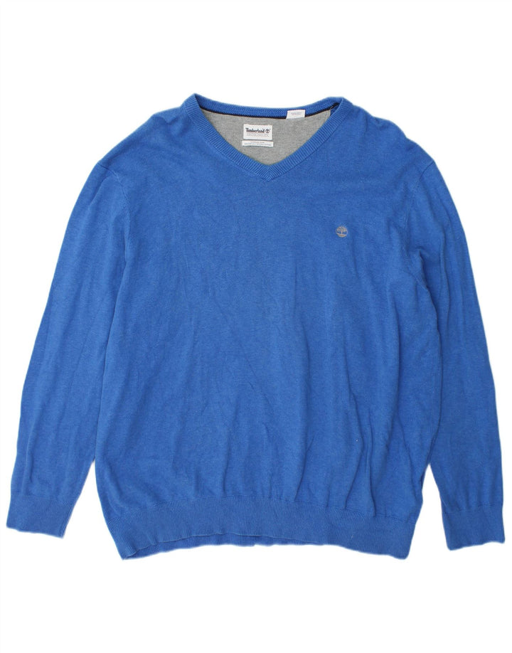 Timberland Herre V-hals sweater 2XL blå bomuld