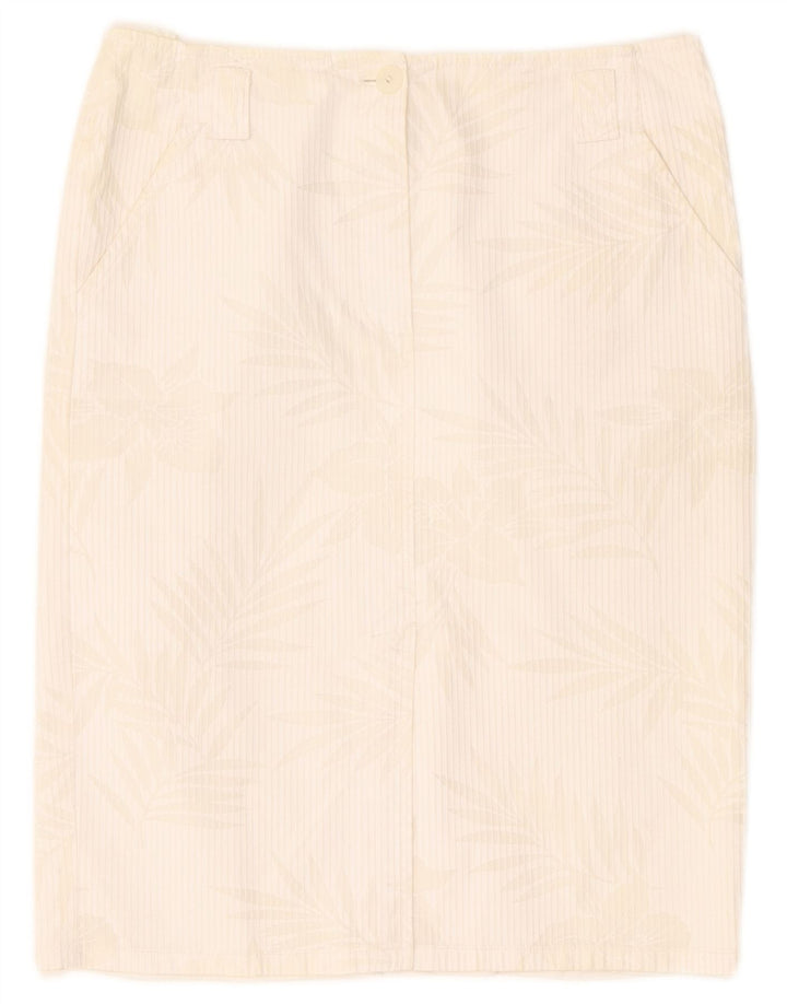 Taifun Womens Pencil Skirt W28 Medium White Floral