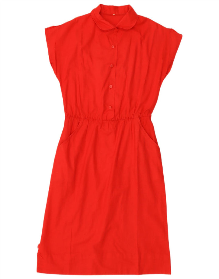 Vintage Dame Basic Dress UK 12 Medium Red