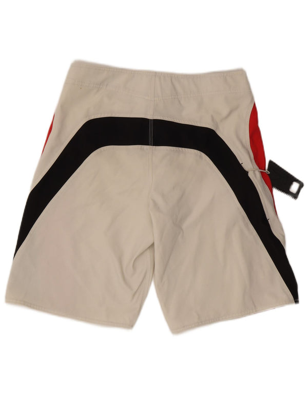 Bear Herre Grafiske Casual Shorts W32 Medium White Colourblock Polyester