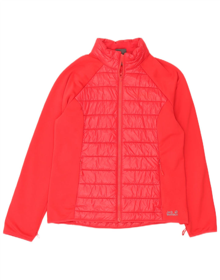 Jack Wolfskin Dame træningsdragt Topjakke UK 16 Stor rød polyamid