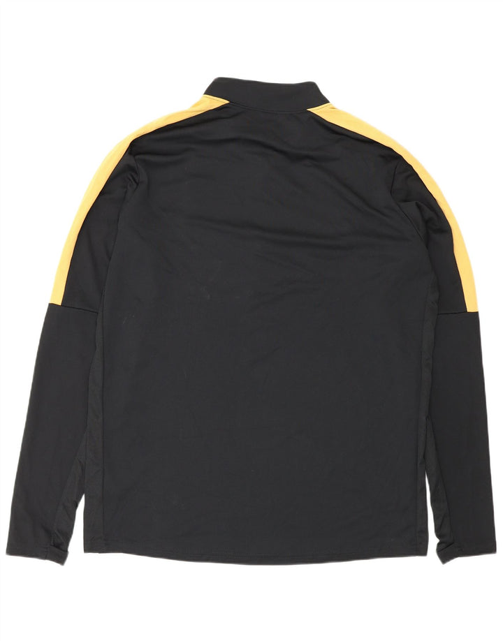 Nike Herre Dri Fit Pullover med lynlås-hals Træningsdragt Top Stor Sort Colourblock