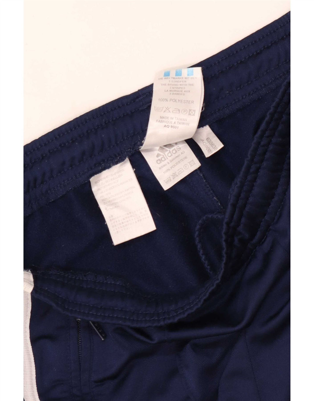 Adidas Træningsdragtsbukser til mænd UK 36/38 Small Navy Blue Polyester