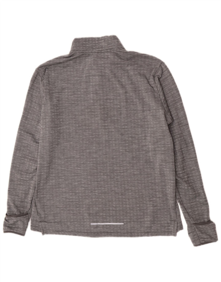 Nike Herre Running Zip Neck Pullover Træningsdragt Top Stor Grå Polyester