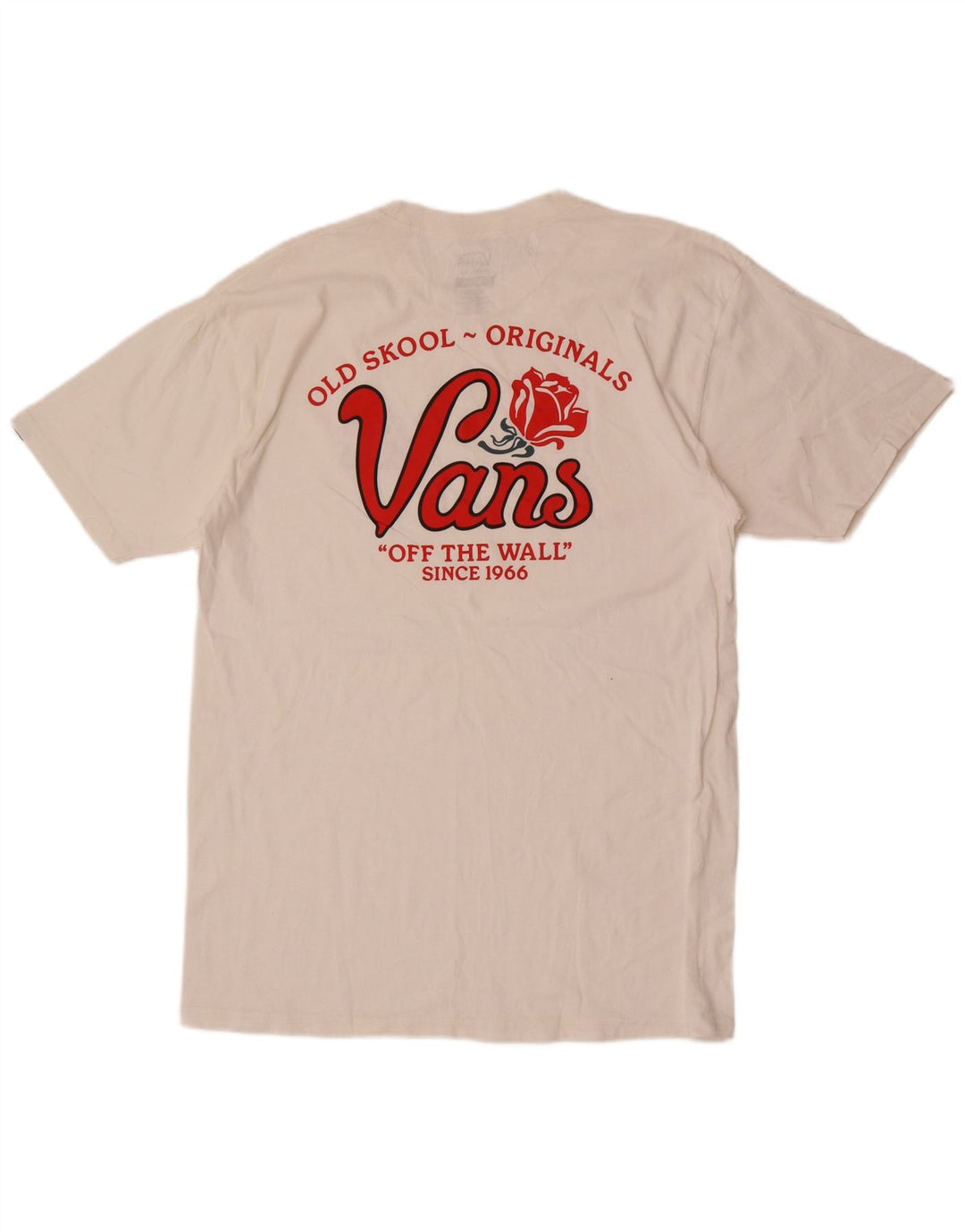 Vans Herre Classic Fit Grafisk T-Shirt Top Stor Hvid Bomuld