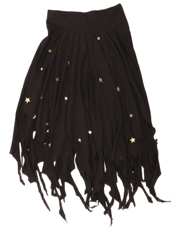 POP 84 Dame asymmetrisk nederdel IT 44 Medium W28 Sort Akryl