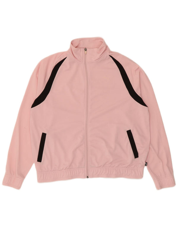 Puma Oversized træningsdragt topjakke til kvinder UK 16 Large Pink Colourblock