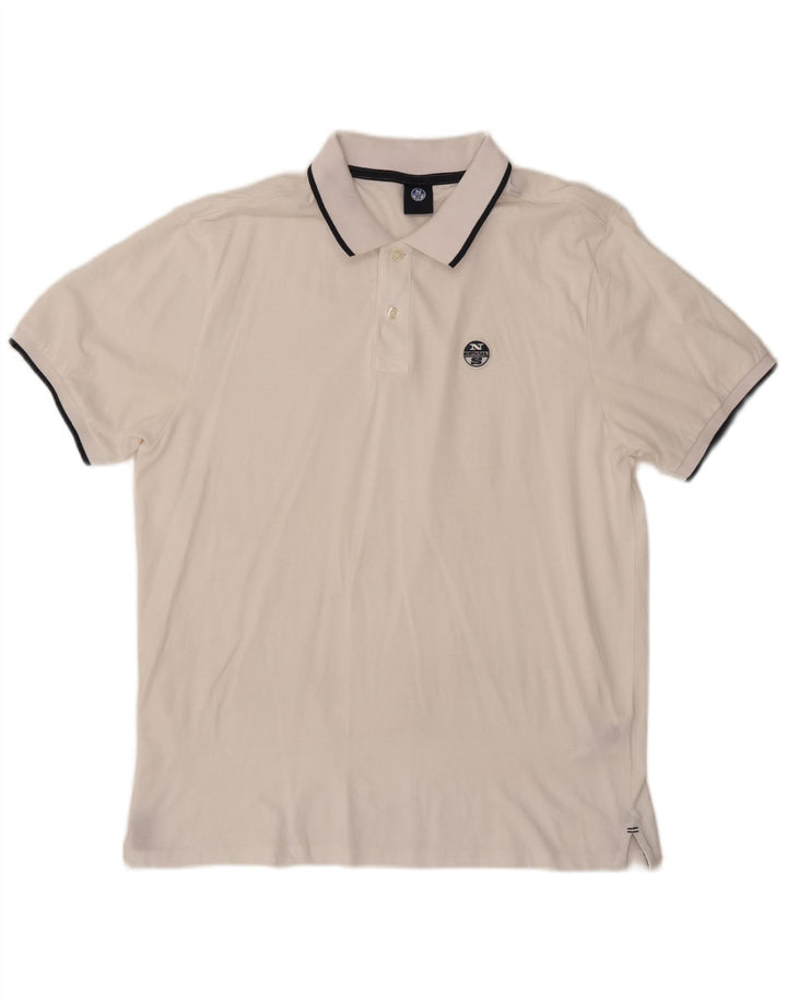 North Sails Herre Polo Shirt Stor Hvid Bomuld