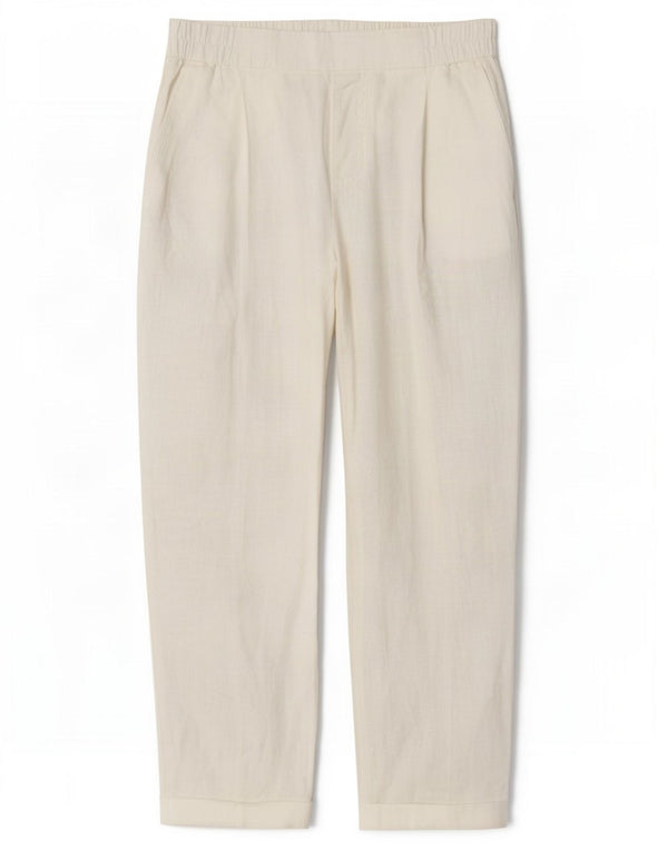 Benetton Womens højtaljede cropped bukser W30 L24 Hvid