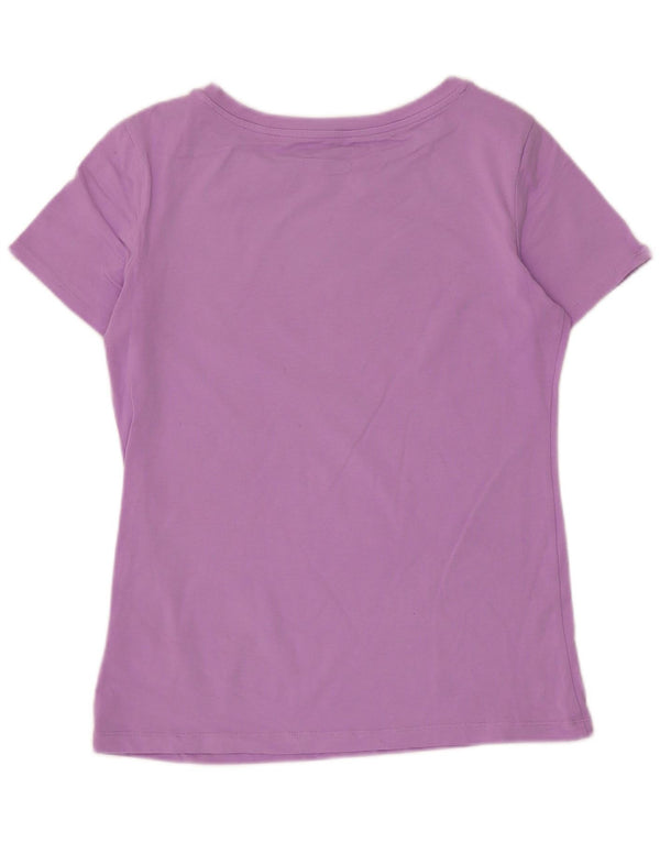 Lotto Dame Grafisk T-Shirt Top UK 18 XL Lilla Bomuld