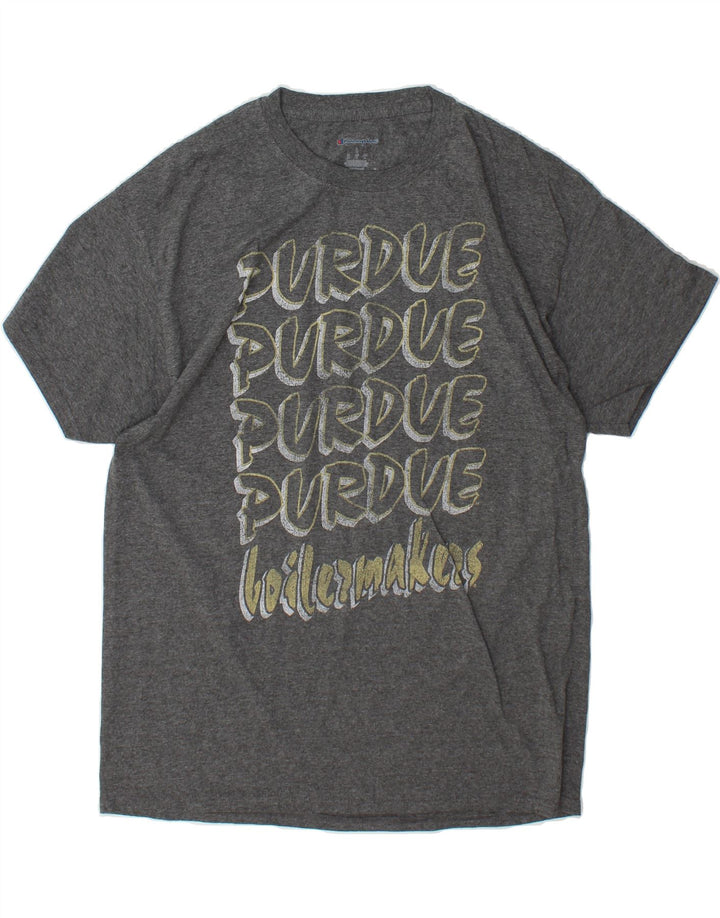 CHAMPION Mens Purdue Graphic T-Shirt Top Large Grey Vintage Champion and Second-Hand Champion from Messina Hembry 