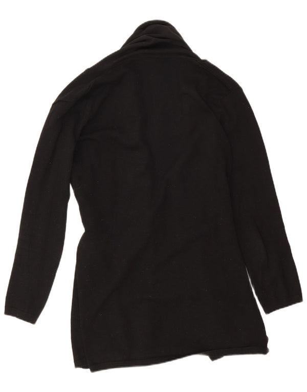 Zara Womens Oversized Longline Open Cardigan Sweater UK 10 Small Black