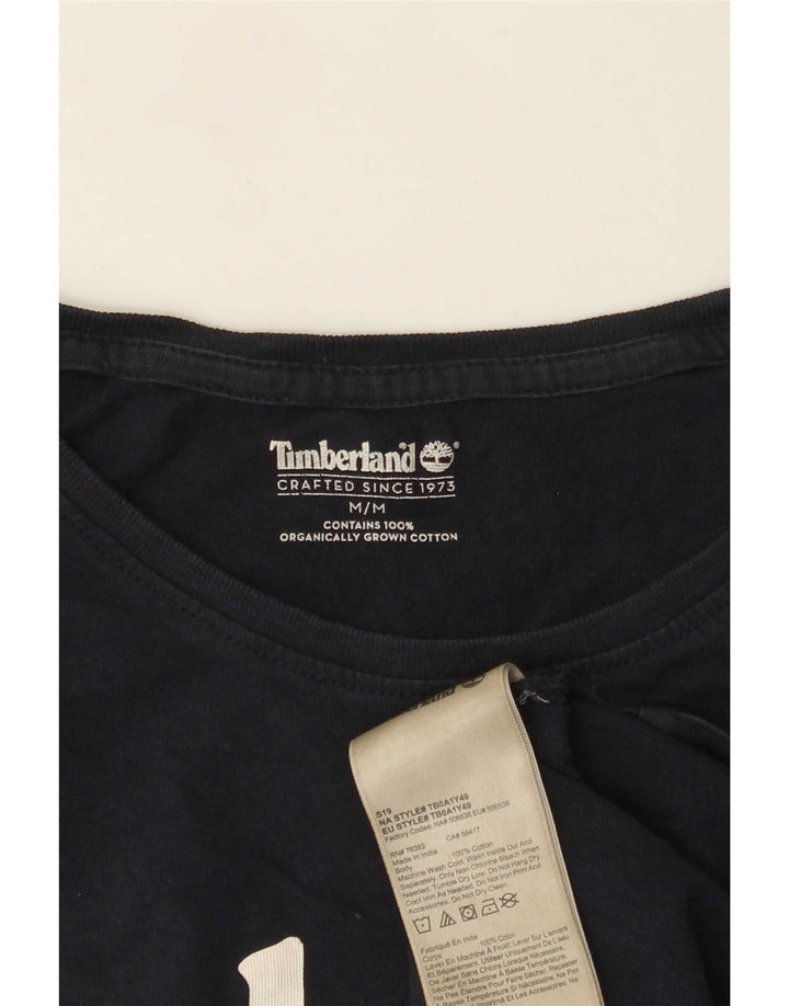 Timberland Herre grafisk T-shirt top mellem marineblå bomuld