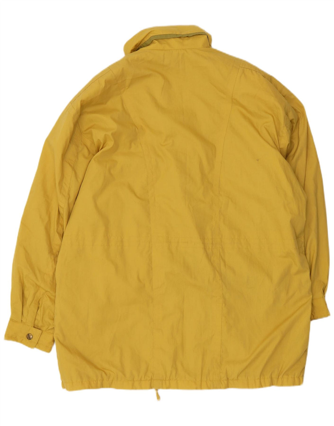Vintage oversize regnfrakke til kvinder EU 42 stor gul polyester