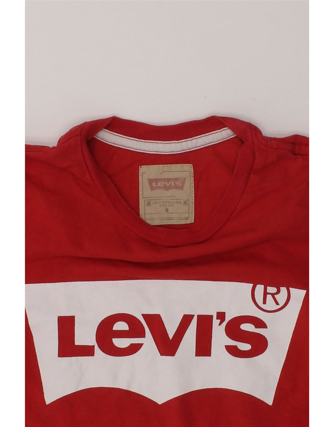 LEVI'S Boys Graphic Top Long Sleeve 7-8 Years Red | Vintage Levi's | Thrift | Second-Hand Levi's | Used Clothing | Messina Hembry 
