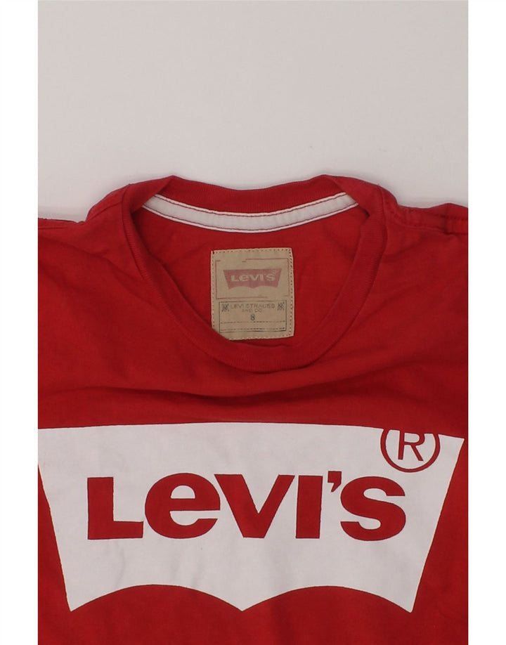 LEVI'S Boys Graphic Top Long Sleeve 7-8 Years Red | Vintage Levi's | Thrift | Second-Hand Levi's | Used Clothing | Messina Hembry 