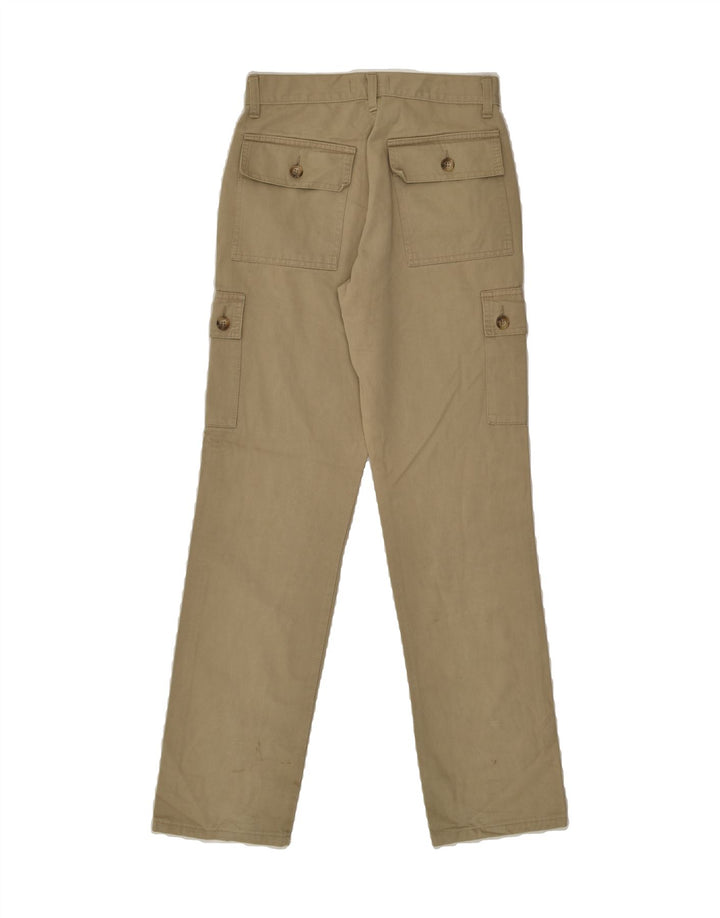 X-CAPE Womens High Waist Cargo Trousers IT 42 Medium W26 L32 Beige Cotton | Vintage X-Cape | Thrift | Second-Hand X-Cape | Used Clothing | Messina Hembry 
