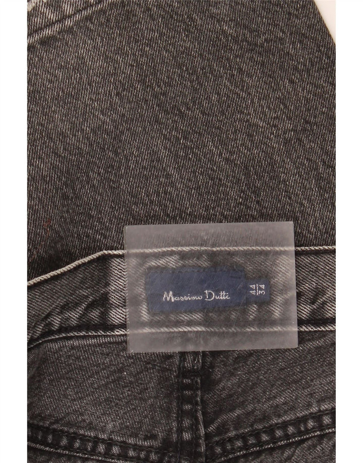 Massimo Dutti Herre Straight Jeans EU 44 Large W34 L30 Grå