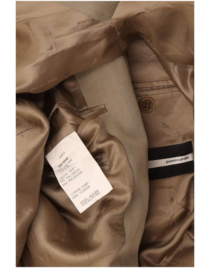 Pierre Cardin Herre 3-knaps blazerjakke EU 50 Large Beige Polyester