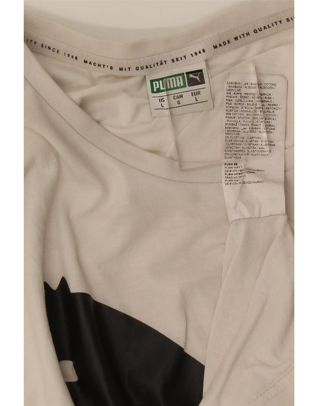 Puma Herre Grafisk T-Shirt Top Stor Hvid Bomuld