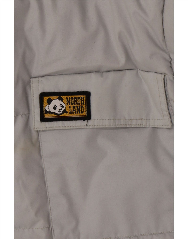 North Land Herre Vendbar polstret jakke UK 40 Large Grå Polyester