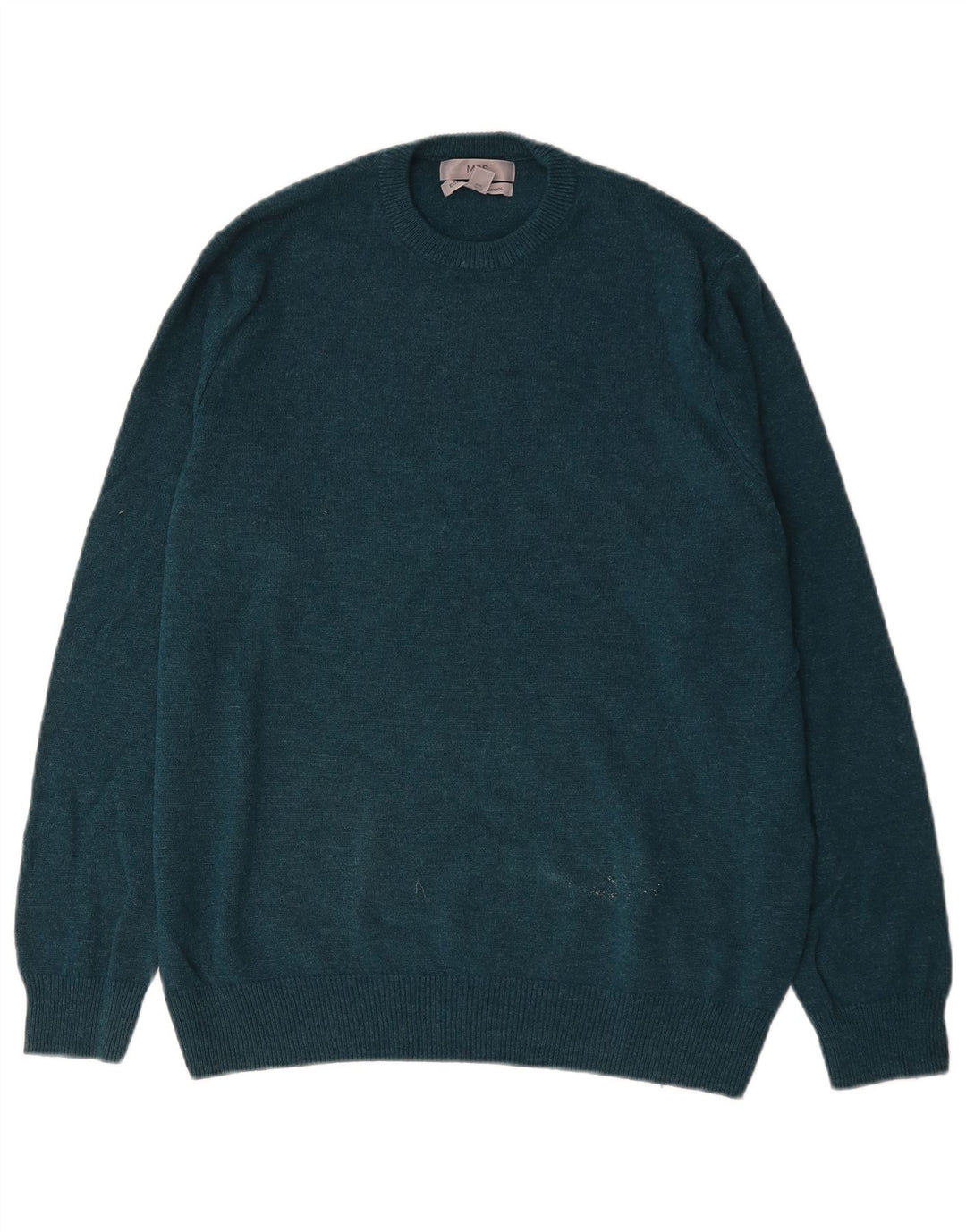 Marks & Spencer Herre sweater med rund hals XL Grøn lammeuld