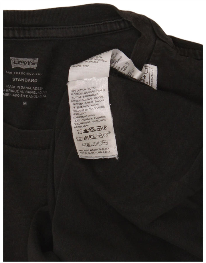 LEVI'S Mens Standard T-Shirt Top Medium Black Cotton