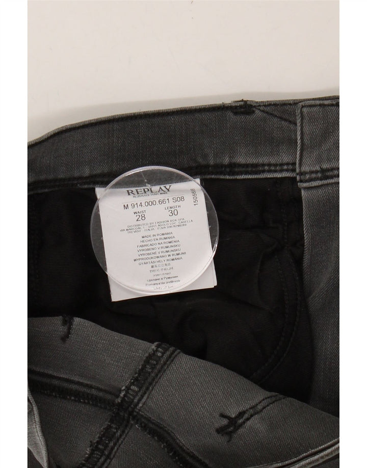 REPLAY Womens Slim Jeans W28 L30 Grey Vintage Replay and Second-Hand Replay from Messina Hembry 
