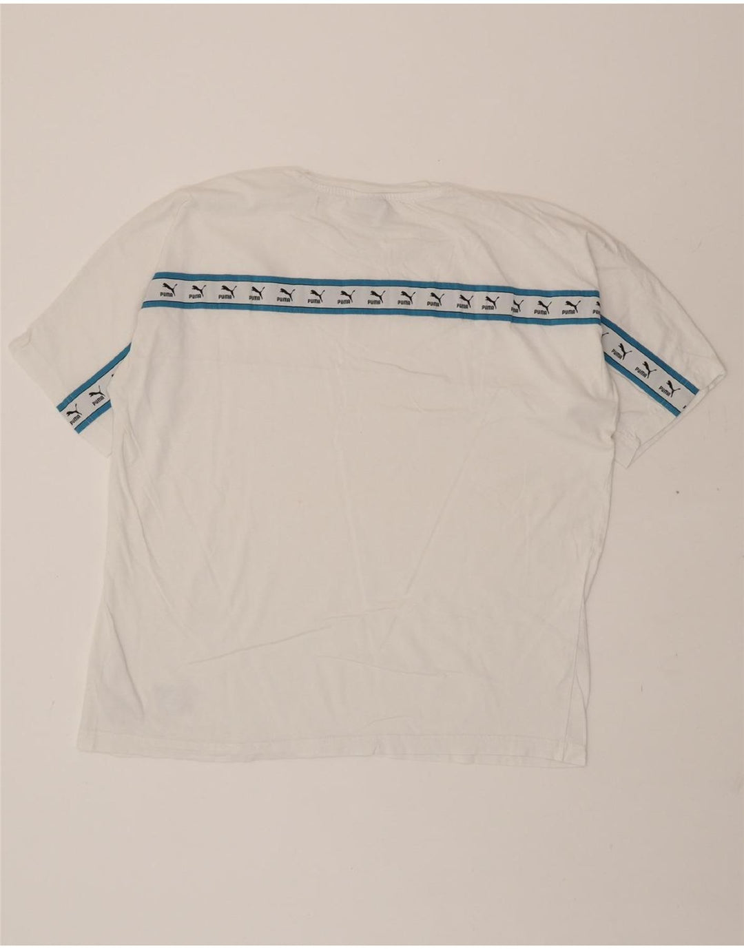 PUMA Mens Graphic T-Shirt Top Medium White Cotton Vintage Puma and Second-Hand Puma from Messina Hembry 
