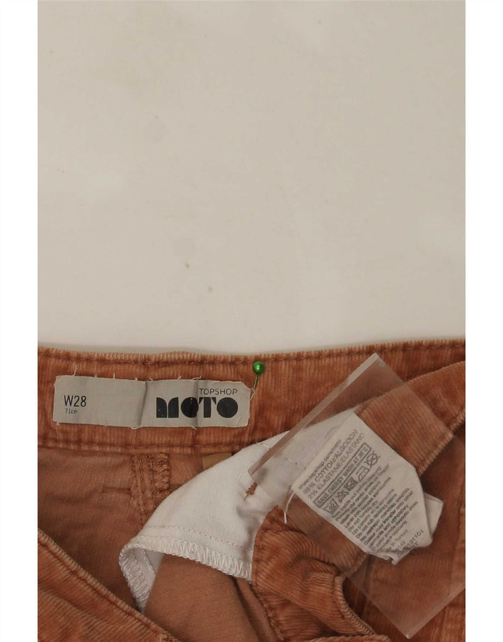 Topshop Dame fløjlshorts W28 Medium Beige Bomuld