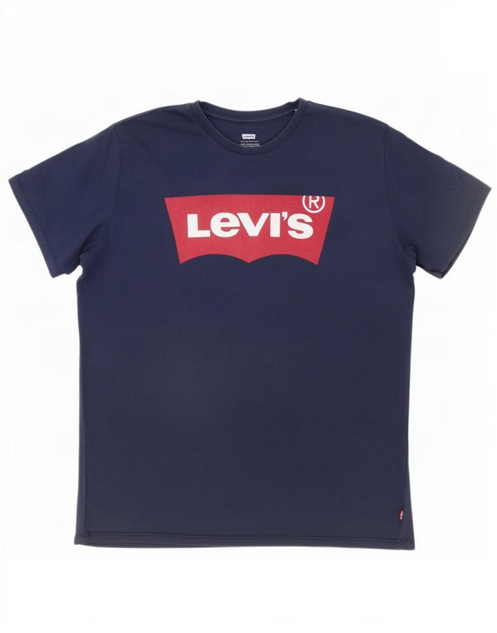 Levi's Herre grafisk T-shirt top XL marineblå