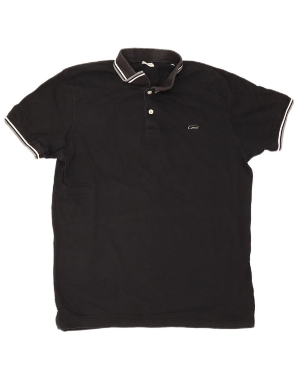 Jack & Jones herre poloskjorte 2XL sortstribet bomuld
