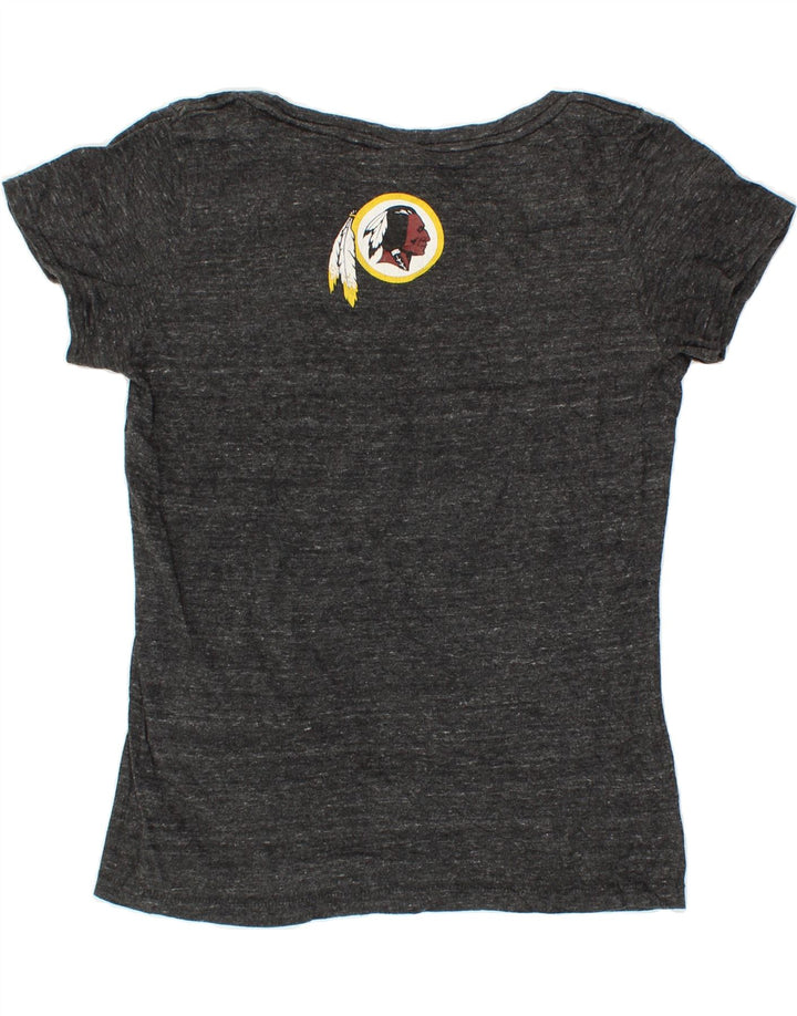 NFL Womens Redskins Graphic T-Shirt Top UK 14 Large Grey Polyester Vintage NFL and Second-Hand NFL from Messina Hembry 