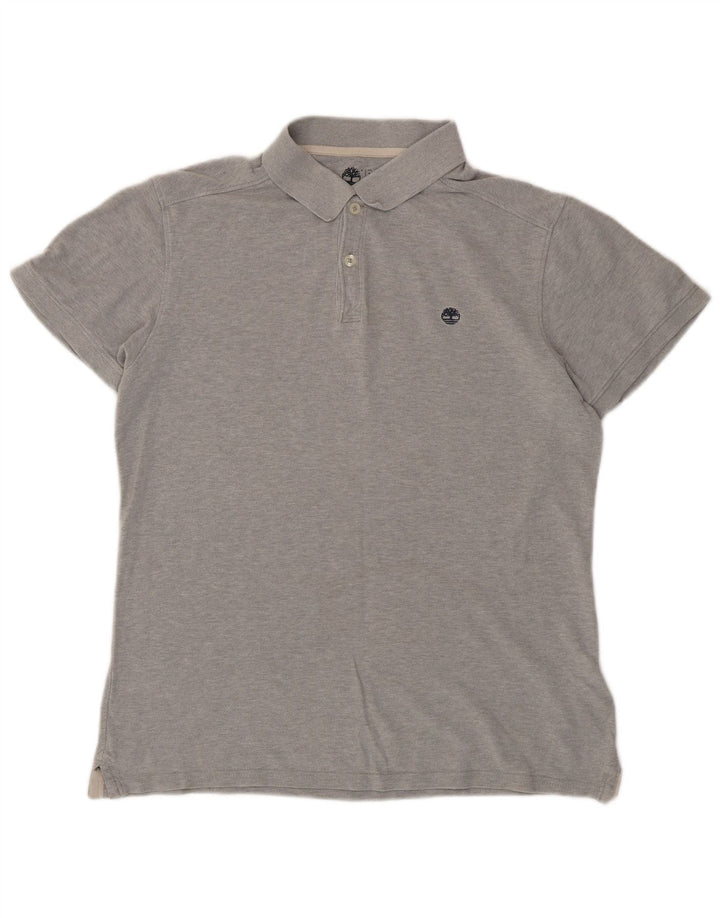TIMBERLAND Herre Slim Fit Polo Shirt Medium Grey Bomuld