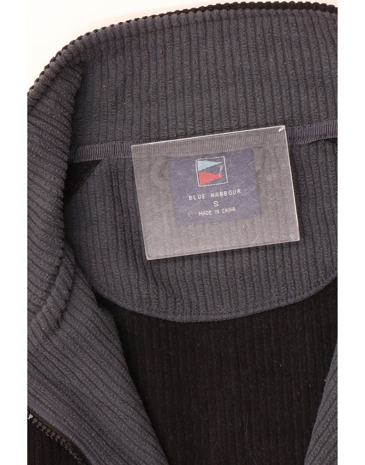 Marks & Spencer Herre Blue Harbor Fleece Jumper med lynlås, lille sort