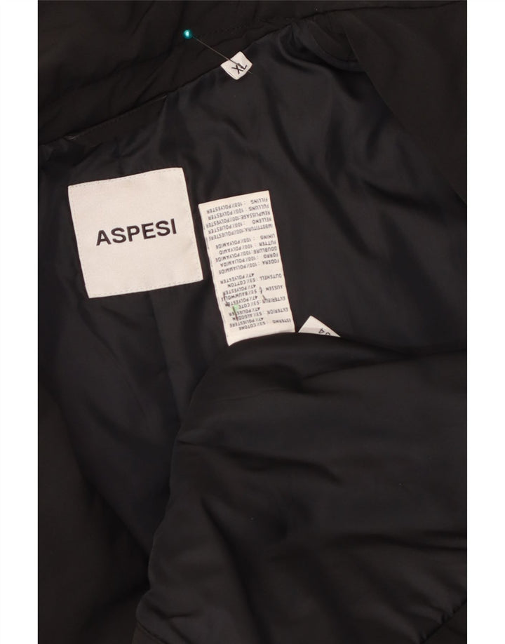 Aspesi Dame Overfrakke UK 18 XL Sort Bomuld