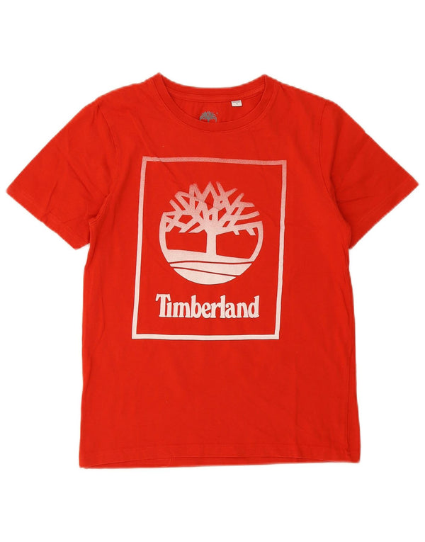 Timberland Boys Regular Graphic T-Shirt Top 13-14 År Rød Bomuld