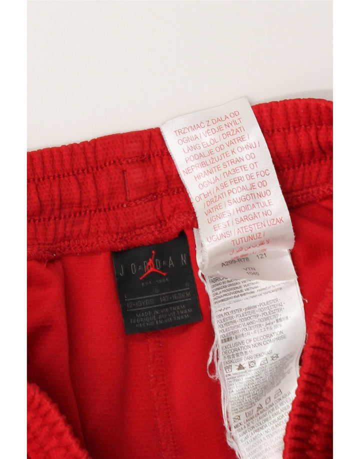 Jordan Boys Dri Fit sportsshorts 12-13 år Stor rød farveblok