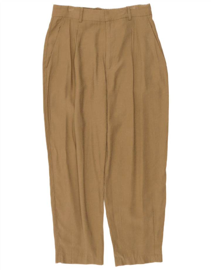 Zara Dame Pegged Chino Bukser Medium W28 L26 Khaki Viscose