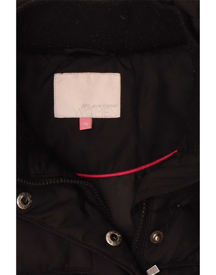 John Lewis Polstret Gilet til kvinder UK 16 Large Black Polyester