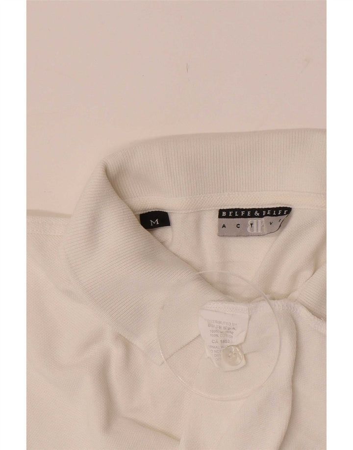 Belfe & Mens Polo Shirt Medium White
