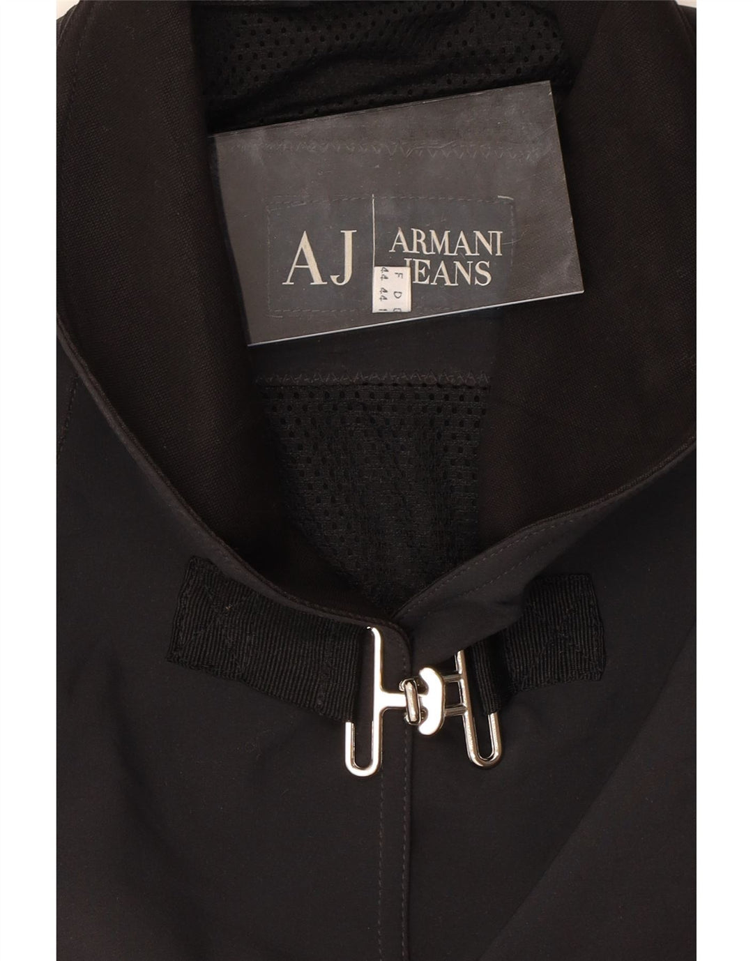 ARMANI JEANS Womens Overcoat UK 18 XL  Black Vintage Armani Jeans and Second-Hand Armani Jeans from Messina Hembry 